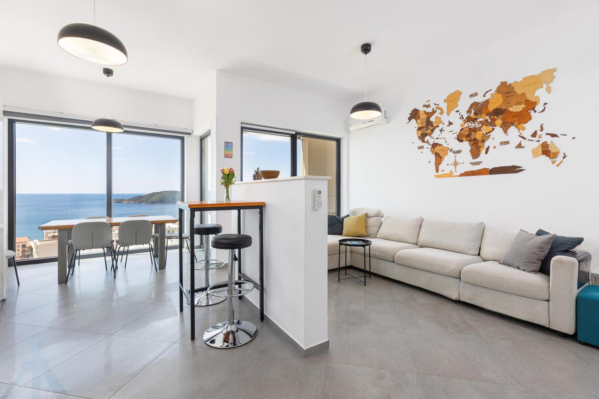 Modern Top Floor Sea View 3Br With Pools, Spa & Fitness Bečići Dış mekan fotoğraf