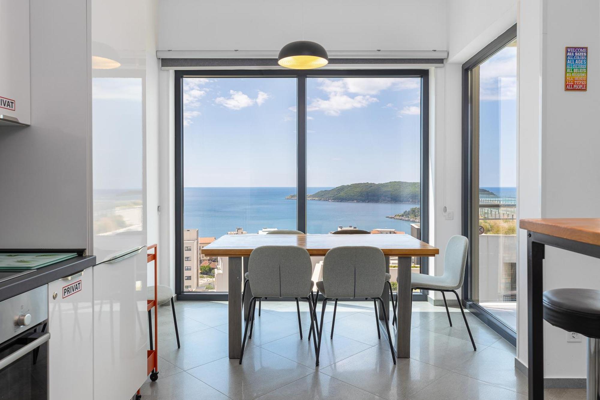 Modern Top Floor Sea View 3Br With Pools, Spa & Fitness Bečići Dış mekan fotoğraf